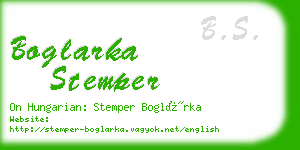 boglarka stemper business card